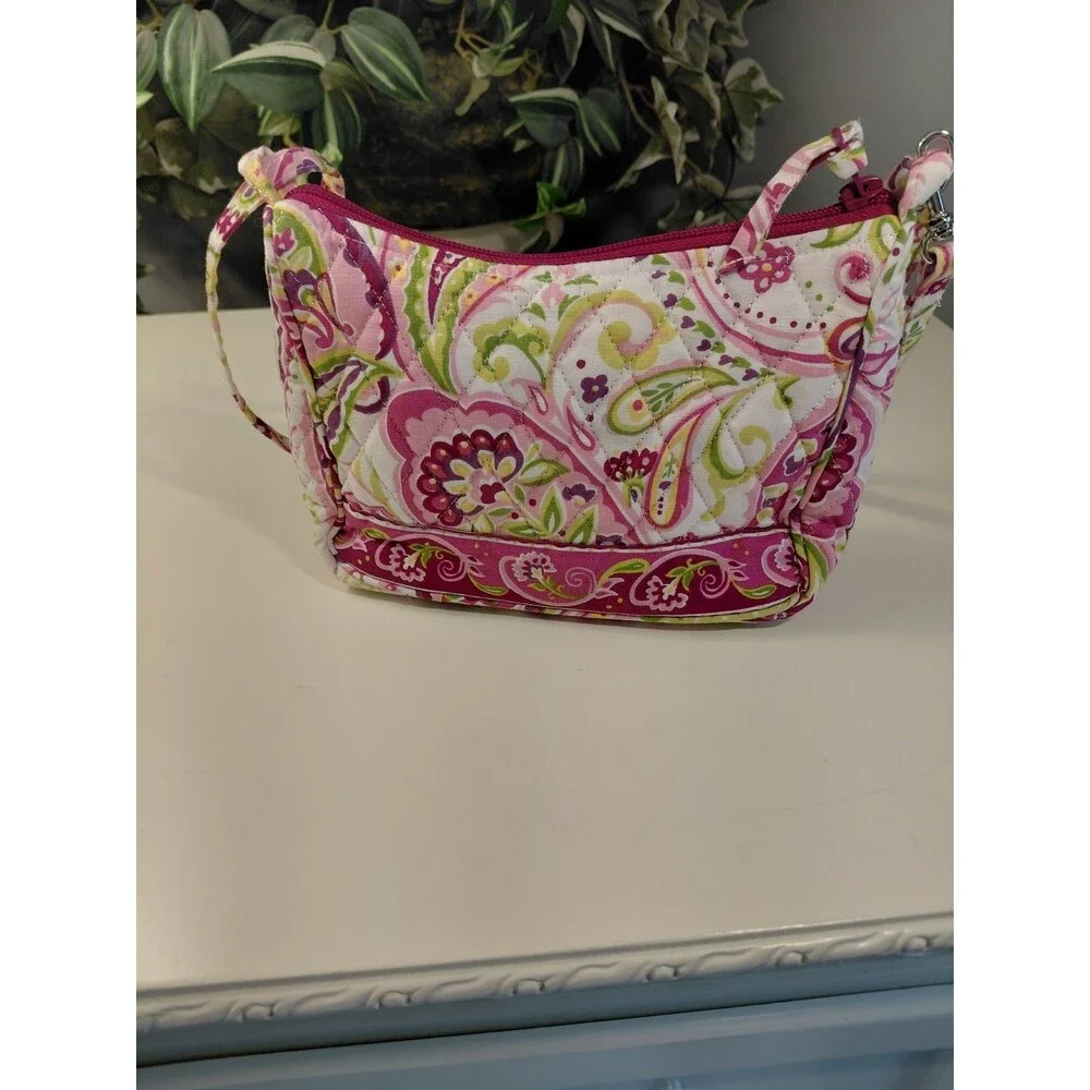 OK Quilted Handbag Adjustable Crossbody Strap and Short Handle Pinks Comfortable